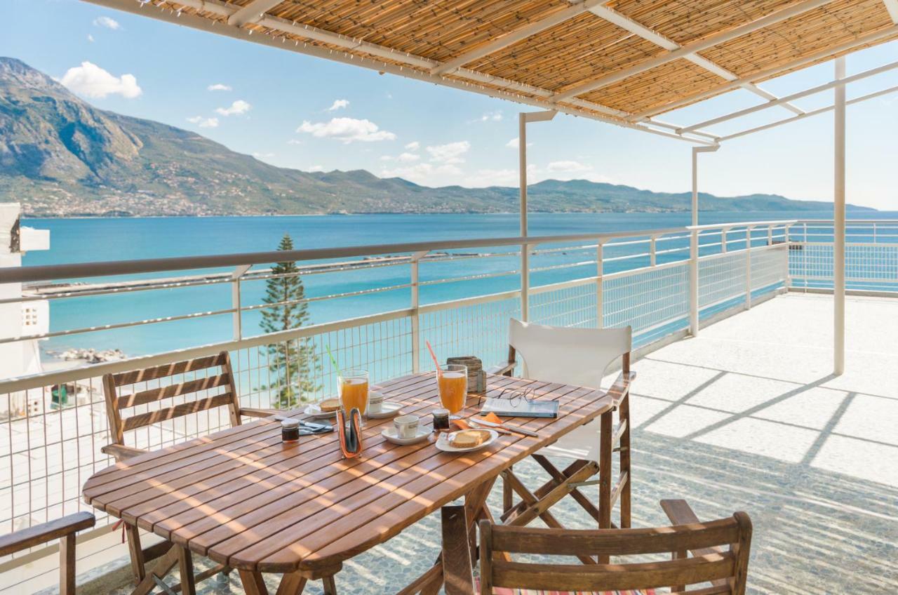 Ferienwohnung Seafront Penthouse Leo Kalamata Exterior foto